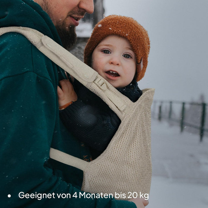 Lionelo Margareet Air Ergonomische Babytrage für Babys von 4 Monaten bis 20 kg, 3 Tragepositionen, a