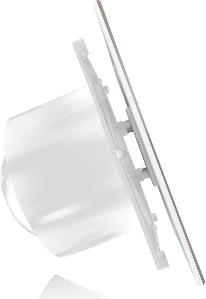 DOSPEL VERONI GLASS Badlüfter mit Feuchtigkeitssensor und Timer wc lüfter abluftventilator 100mm wei