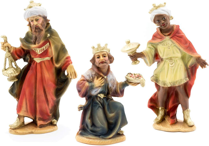 MAROLIN Krippenfiguren Set mit 12 Figuren, zu 12cm Fig. (Kunststoff) - 100% Deutsches Manufakturprod