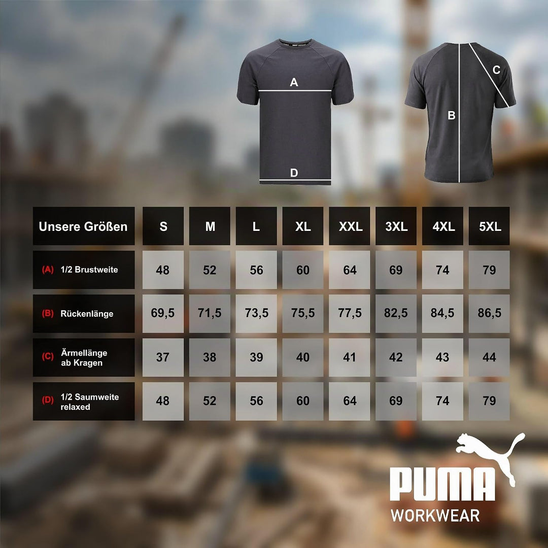 PUMA Workwear Herren Shirt aus 100% Baumwolle - Strapazierfähiges und atmungsaktives Gewebe - Bequem