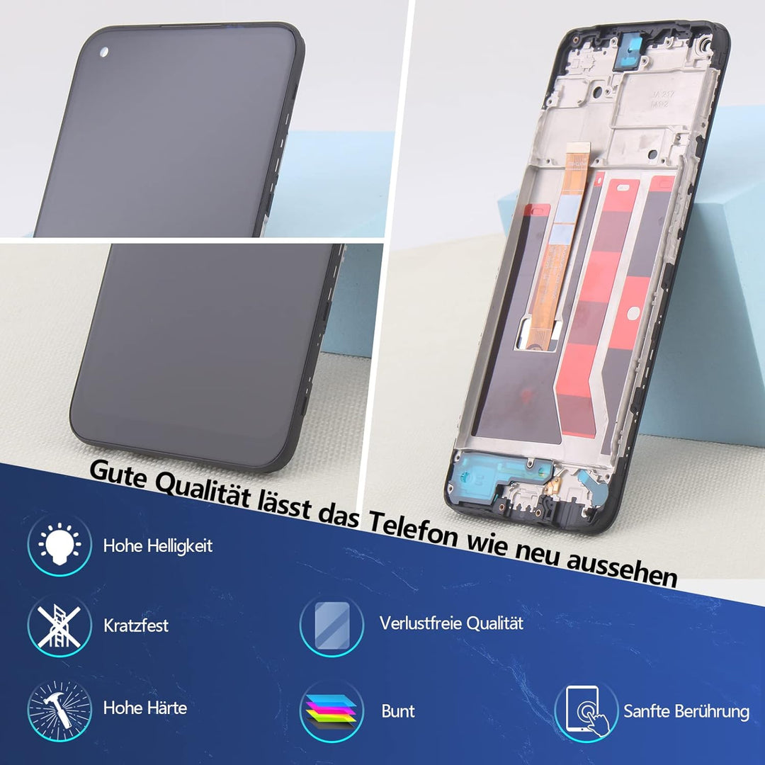 RongZy Display für Oppo A53/A53s/A32/A33 LCD Bildschirmersatz Digitizer Touchscreen Montiert Ersatz
