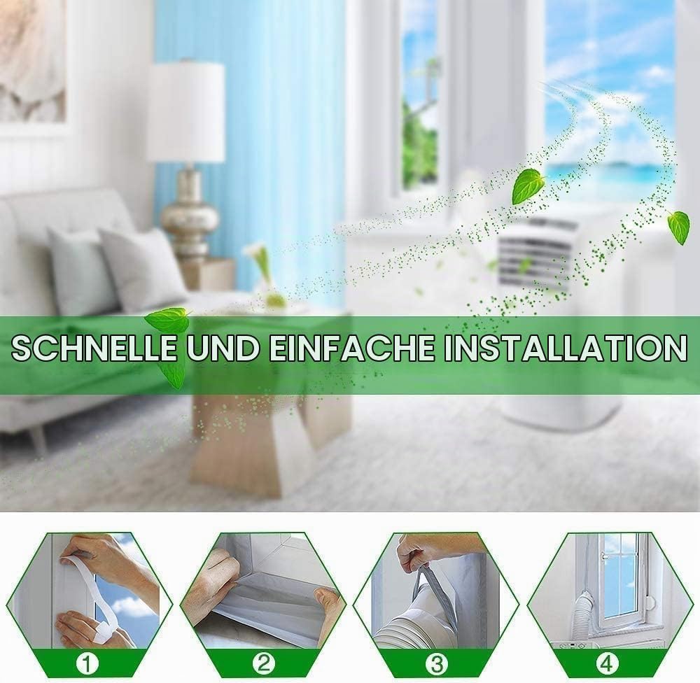 Fensterabdichtung für mobile Klimageräte, Klimaanlagen,3m | Flexible Dichtung für Fenster, Dachfenst
