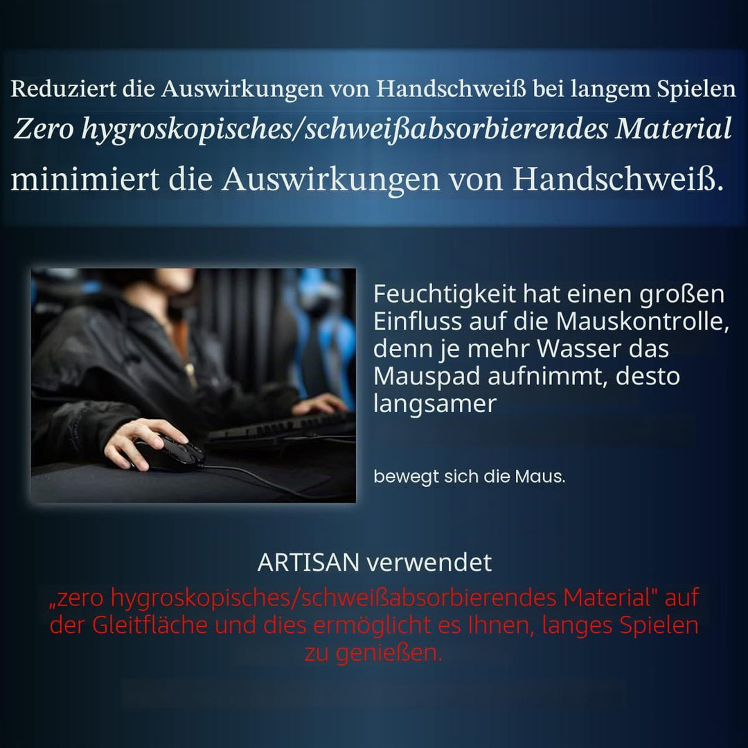 Artisan Ninja FX Hien XSOFT XL Rot Professionelles Gaming Mauspad für Esport - Balance-Speed Mousepa