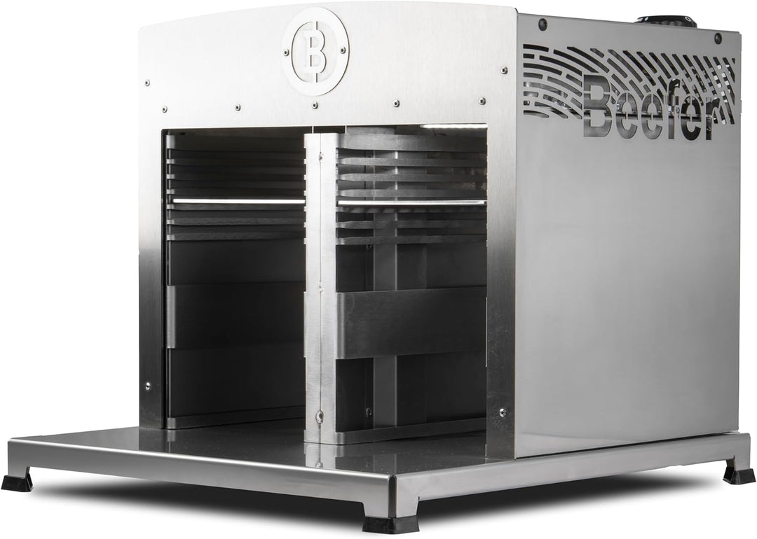 Beefer TwinPro mit herausnehmbarer Trennwand für doppelten GarraumI 800° Oberhitzegrill I Vollständi