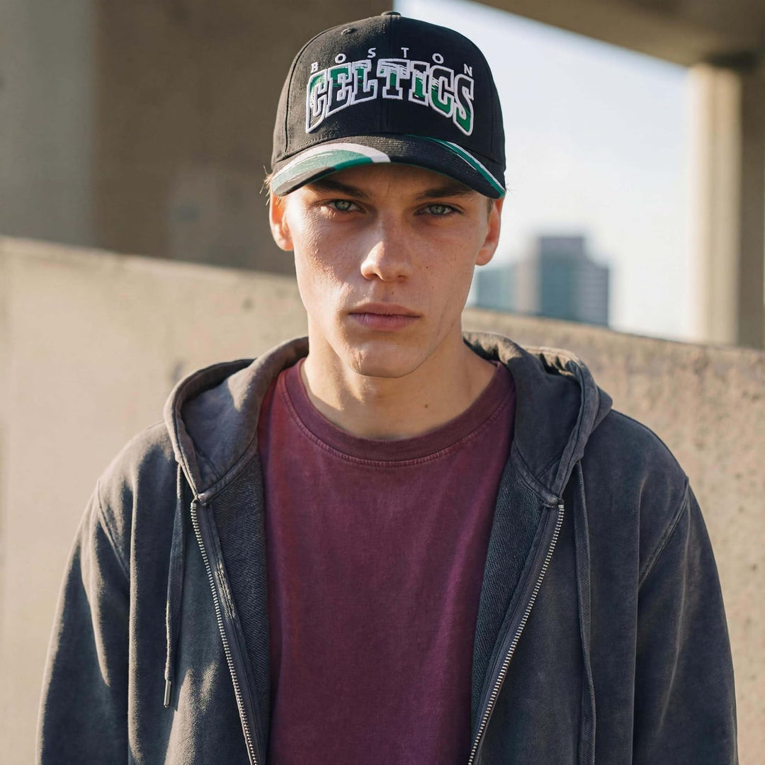 Mitchell & Ness NBA Brushed Celtics Cap Basecap Baseballcap Snapback Curved Brim Boston Einheitsgrös