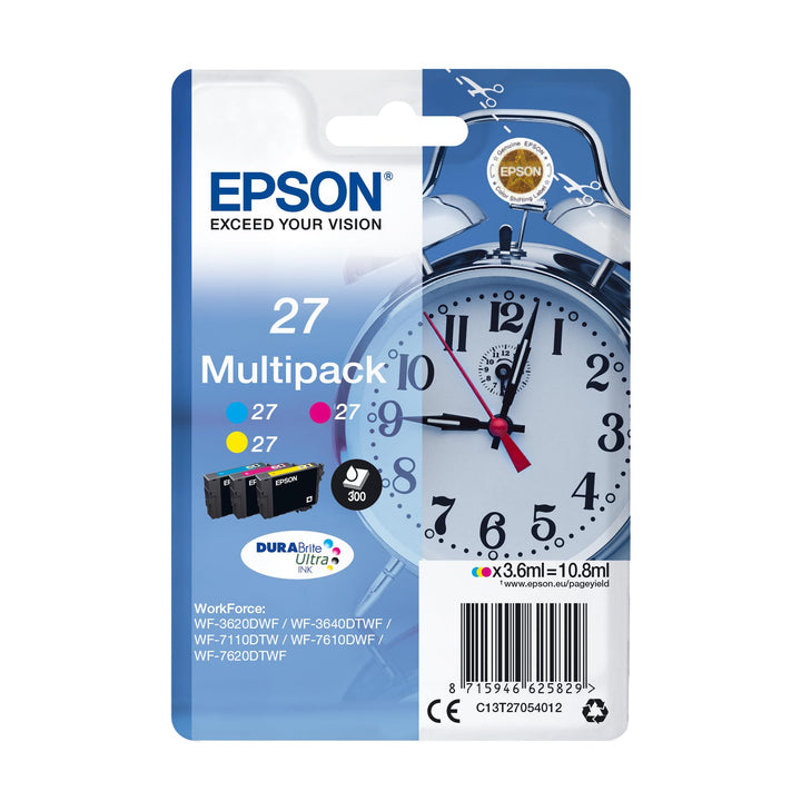Epson Original 27 Tinte Wecker (WF-3620DWF, WF-3640DTWF, WF-7110DTW, WF-7210DTW, WF-7610DWF, WF-7620
