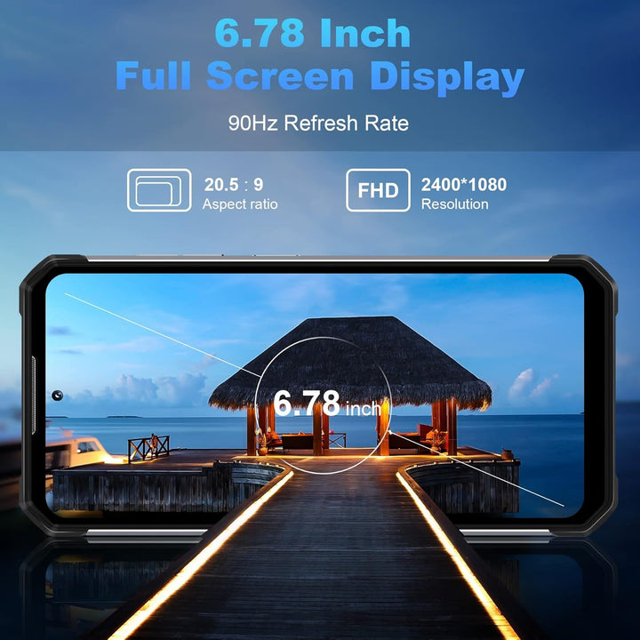 OUKITEL WP17 (2022) Smartphone ohne Vertrag, 6,78 Zoll Dispaly, 8300mAh Grosse Akku, 8GB +128GB Octa
