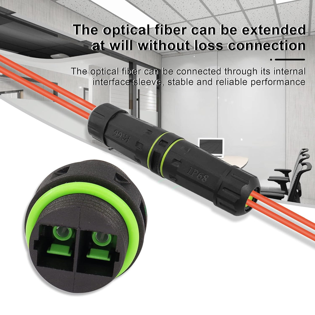 PNGKNYOCN SC Fiber Optical Waterproof Connector, IP68 SC Duplex LWL Kabel Outdoor Wasserdichter Adap