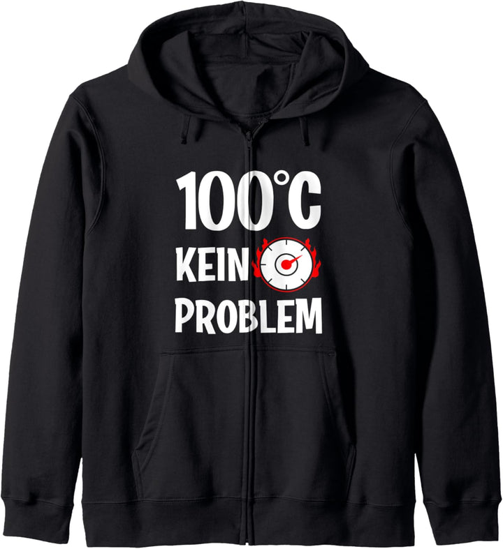 Saunagänge Wellness 100°C Kein Problem Saunieren Sauna Kapuzenjacke
