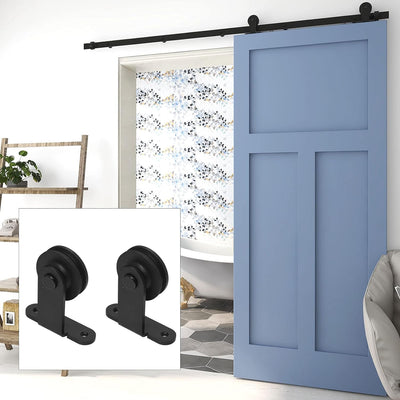 243cm/8FT Schiebetürsystem Zubehörteil Laufschiene Schiebetürbeschlag Holzschiebetür Komplettset Sch