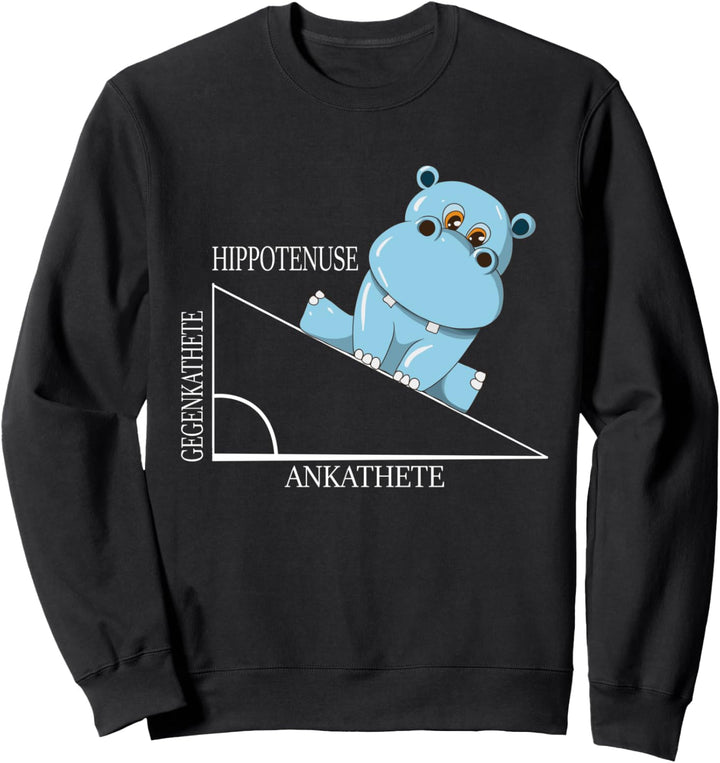 Mathe Hippotenuse Winkelfunktion Hypotenuse Nilpferd Lehrer Sweatshirt