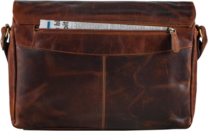 STILORD 'Jan' 15,6 Zoll Laptoptasche Leder Herren Damen Umhängetasche Unitasche Aktentasche Freizeit