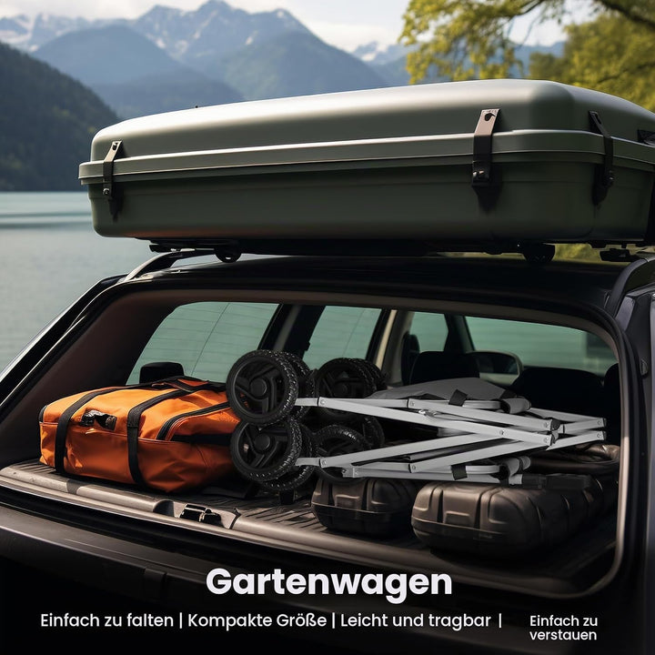 WOLTU Bollerwagen faltbar, Handwagen Transportwagen klappbar, Gartenwagen Strandwagen mit Bremsen Do