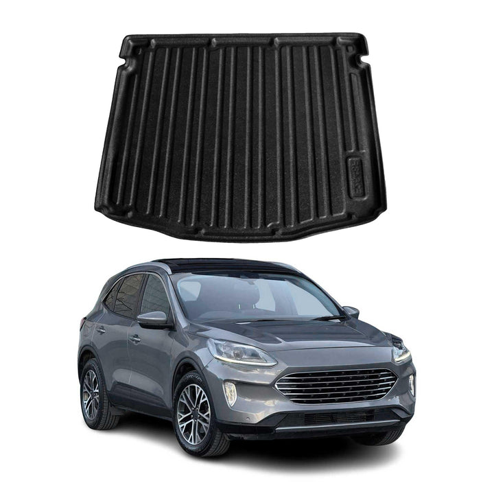 OMAC Kofferraumwanne Laderaumwanne kompatibel mit Ford Kuga III 2020-2023 Antirutsch Schwarz TPE