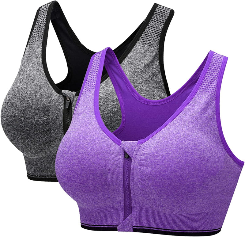 CARETOO Damen Sport BH Stark Halt Active Bra Höhe Beanspruchung Trainieren Bustier Fuer Yoga Fitness