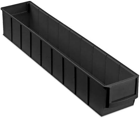 SparSet 10x Leitfähige Industriebox 500 S | HxBxT 8,1x9,1x50cm | 2,8 Liter | ESD, Sichtlagerkasten,