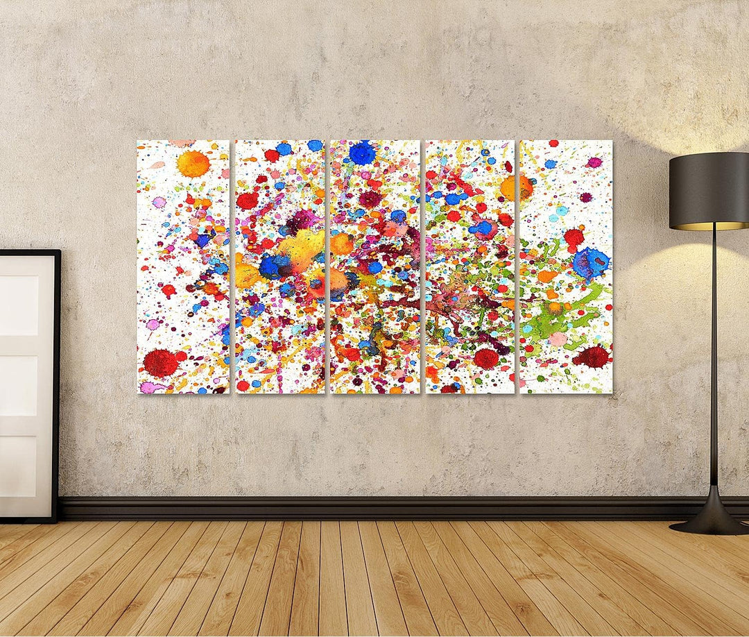 islandburner Bild auf Leinwand Bunte Lebendige Wasser Farbe Splash Kunst Abstrakt Bilder Wandbilder