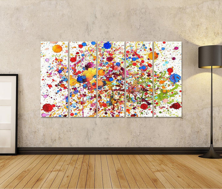 islandburner Bild auf Leinwand Bunte Lebendige Wasser Farbe Splash Kunst Abstrakt Bilder Wandbilder