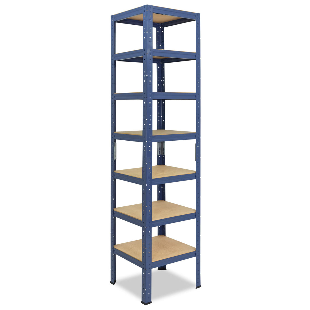 shelfplaza® 180x30x30cm Home Schwerlastregal blau/Metallregal mit 7 Böden/Kellerregal Metall, Garage