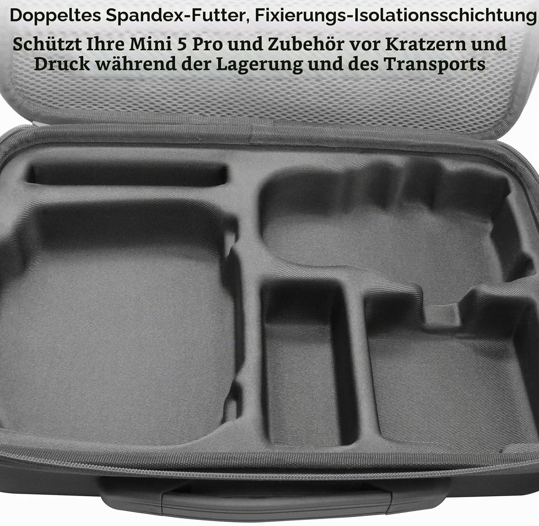 Mini 5 Pro/Lito 1 Tasche - Tragetasche tragbare Handtasche Koffer Case wasserdichte PU Aufbewahrungs