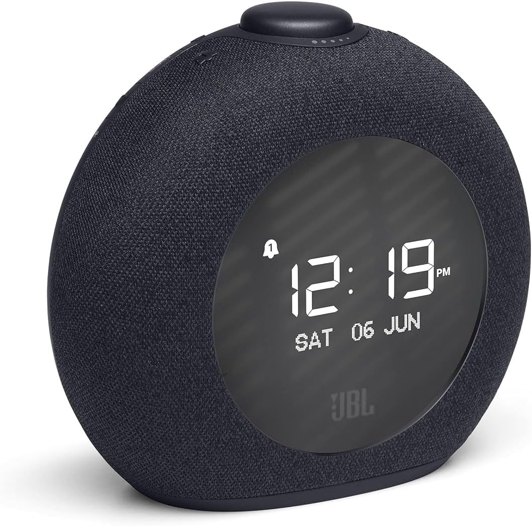 JBL Horizon 2 Radiowecker in Schwarz – Dual Wecksystem über Bluetooth, DAB+ & UKW Radio – LED Nachtl
