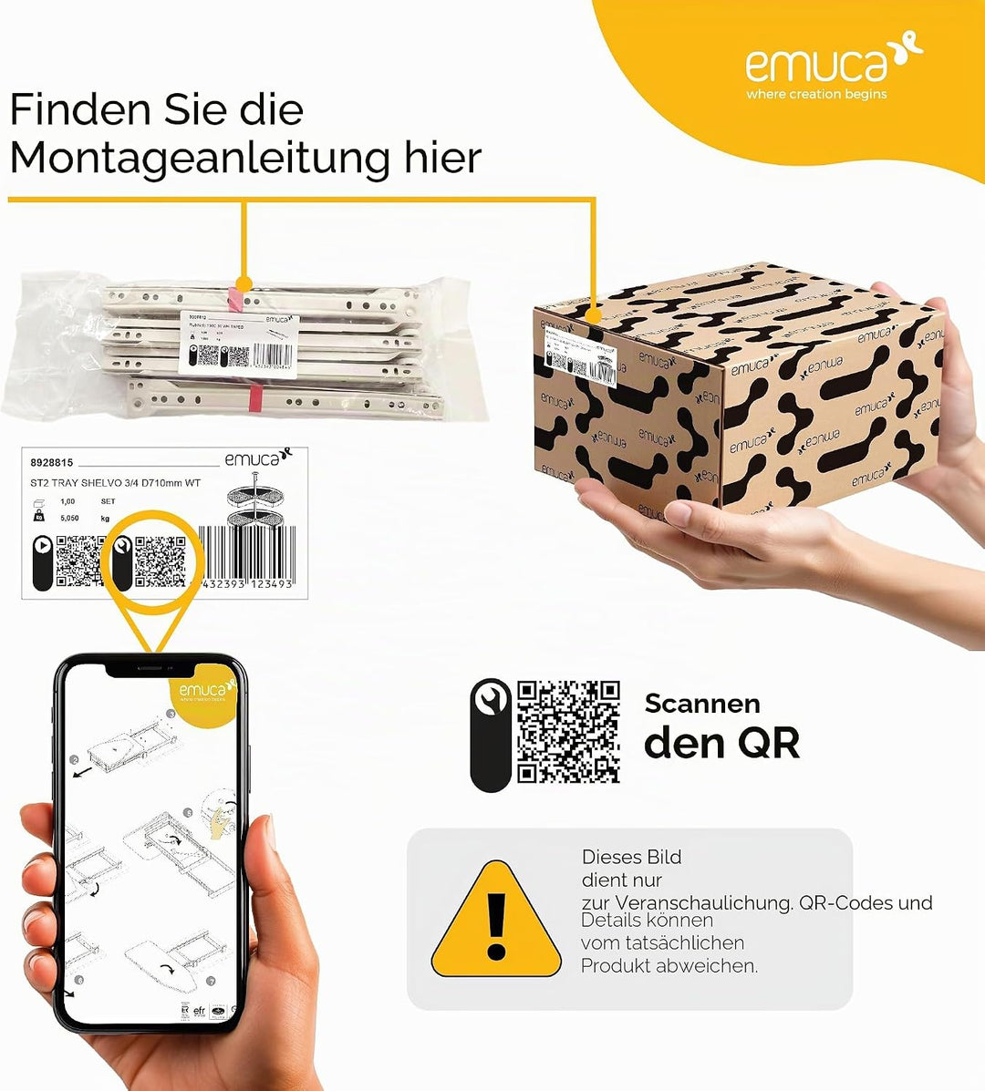 Emuca - Recyclingbehälter für Küche, 2 x 15 L, Bodenbefestigung und Handauszug, Kunststoff, Schwartz