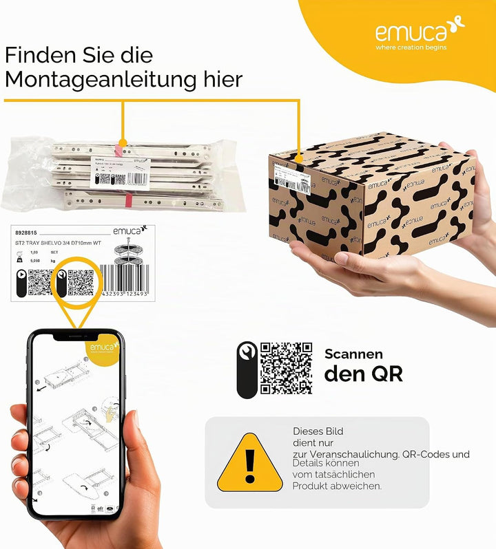 Emuca - Recyclingbehälter für Küche, 2 x 15 L, Bodenbefestigung und Handauszug, Kunststoff, Schwartz