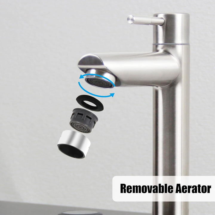Kaltwasserhahn Gäste WC, SEMANEY Wasserhahn nur Kaltwasser für Badezimmer, Kaltwasser Armaturen aus