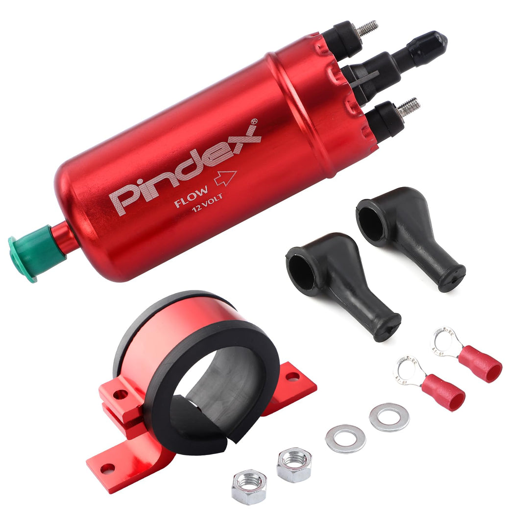 Pindex Elektrische Kraftstoffpumpe 12V 0580464070, elektr. Hochdruckkraftstoffpumpe 8.5Bar mit Dämpf