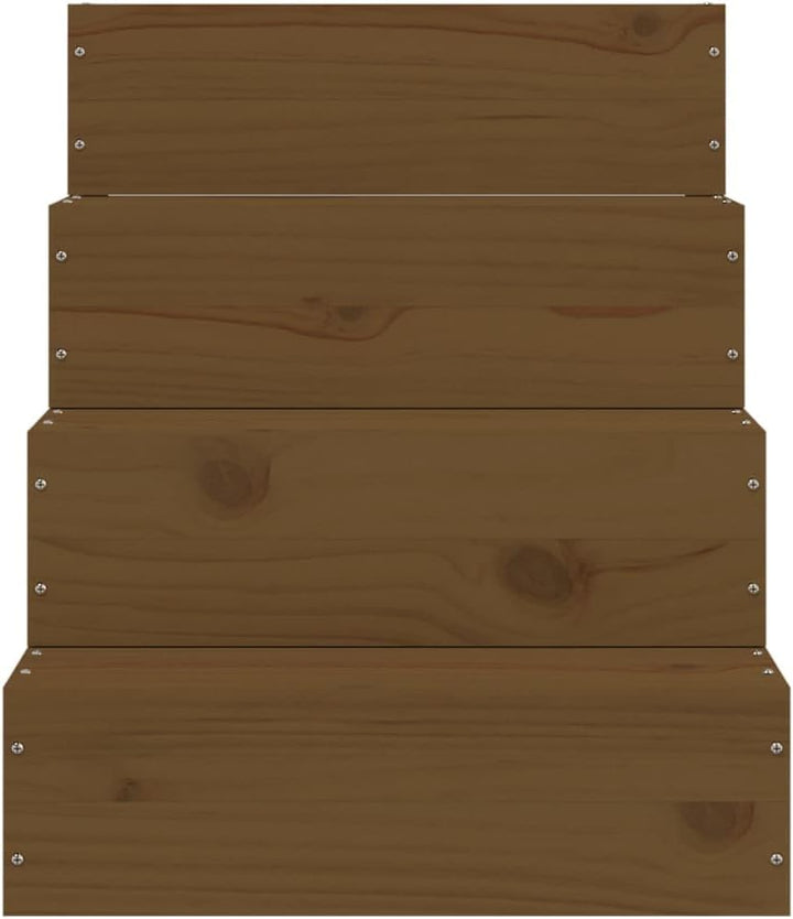 vidaXL Haustiertreppe, Hundetreppe mit Holzrahmen, Katzentreppe mit 3 Stufen, Aufstiegshilfe Treppe
