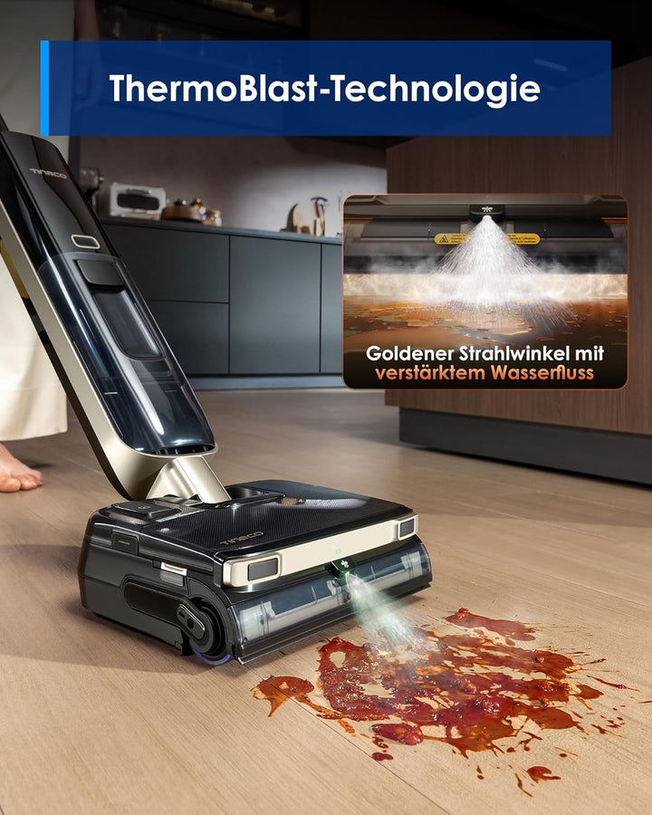 Tineco Floor ONE S9 Master Nass Trockensauger, StreakFree-Abzieher, ThermoBlast-Tech, 9,9 cm Superfl