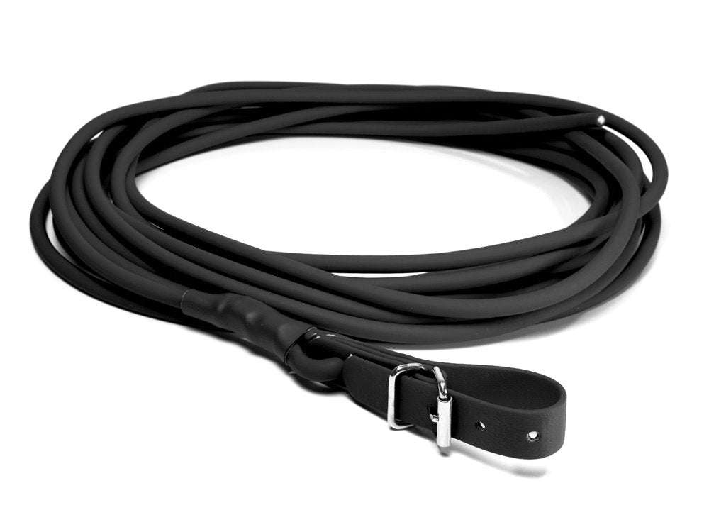 Mystique® Biothane Schweissleine rund 8mm 10m schwarz, 10m schwarz
