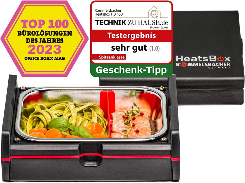 Rommelsbacher Elektrisch beheizbare Lunchbox HB 100 Heatsbox - zum Erhitzen von Speisen, Zeitvorwahl