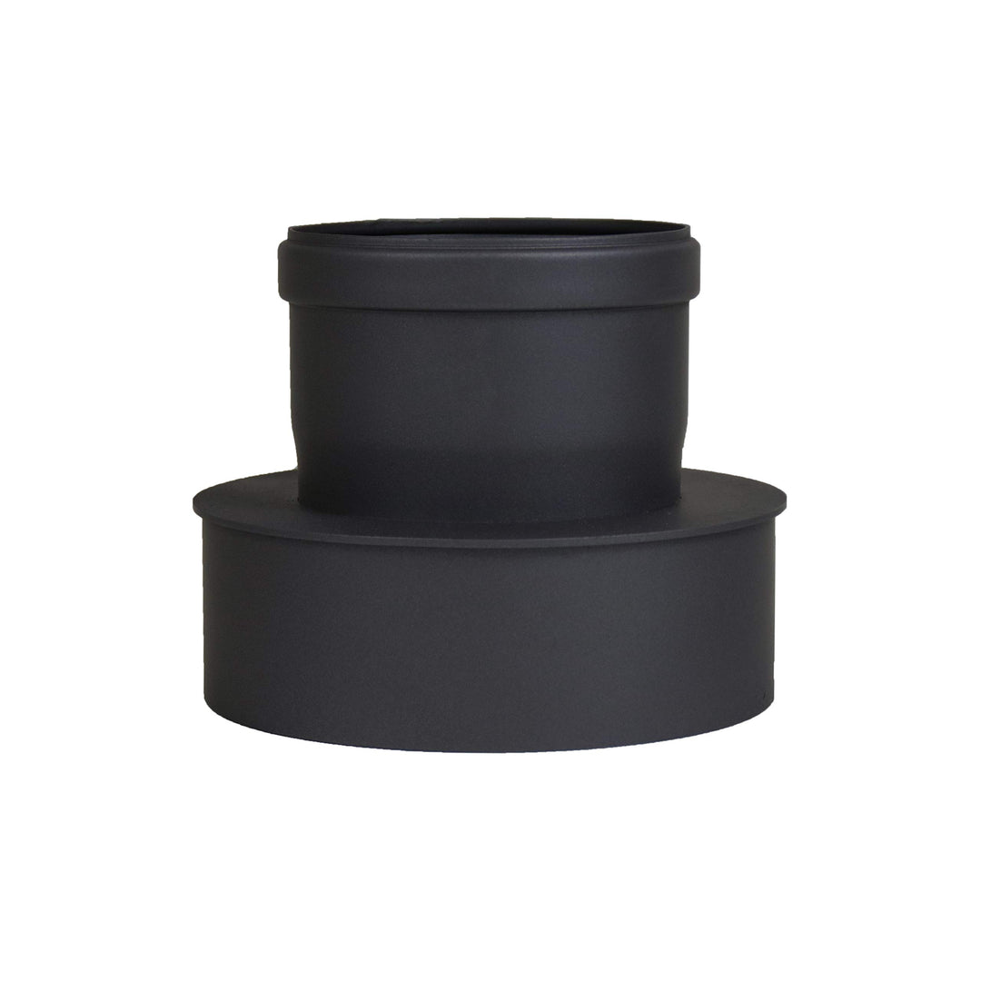 LANZZAS Pelletrohr Erweiterung von Ø 100 mm auf Ø 150 mm - Farbe: schwarz-metallic - Pelletrohrerwei