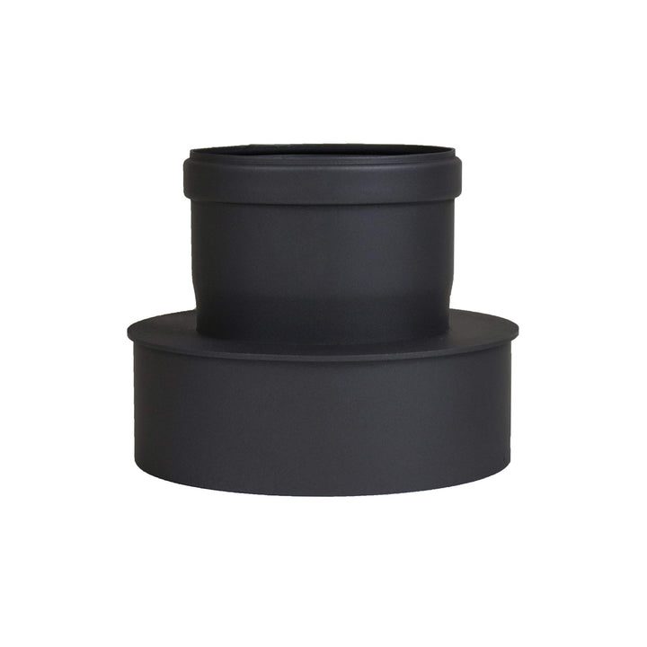 LANZZAS Pelletrohr Erweiterung von Ø 100 mm auf Ø 150 mm - Farbe: schwarz-metallic - Pelletrohrerwei