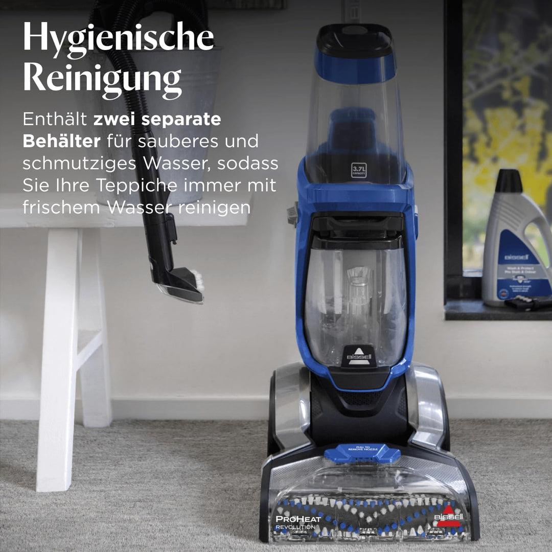 BISSELL ProHeat Revolution, Teppichreiniger, 3 Reinigungsmodi, Teppichwäsche, Polsterreiniger, kabel