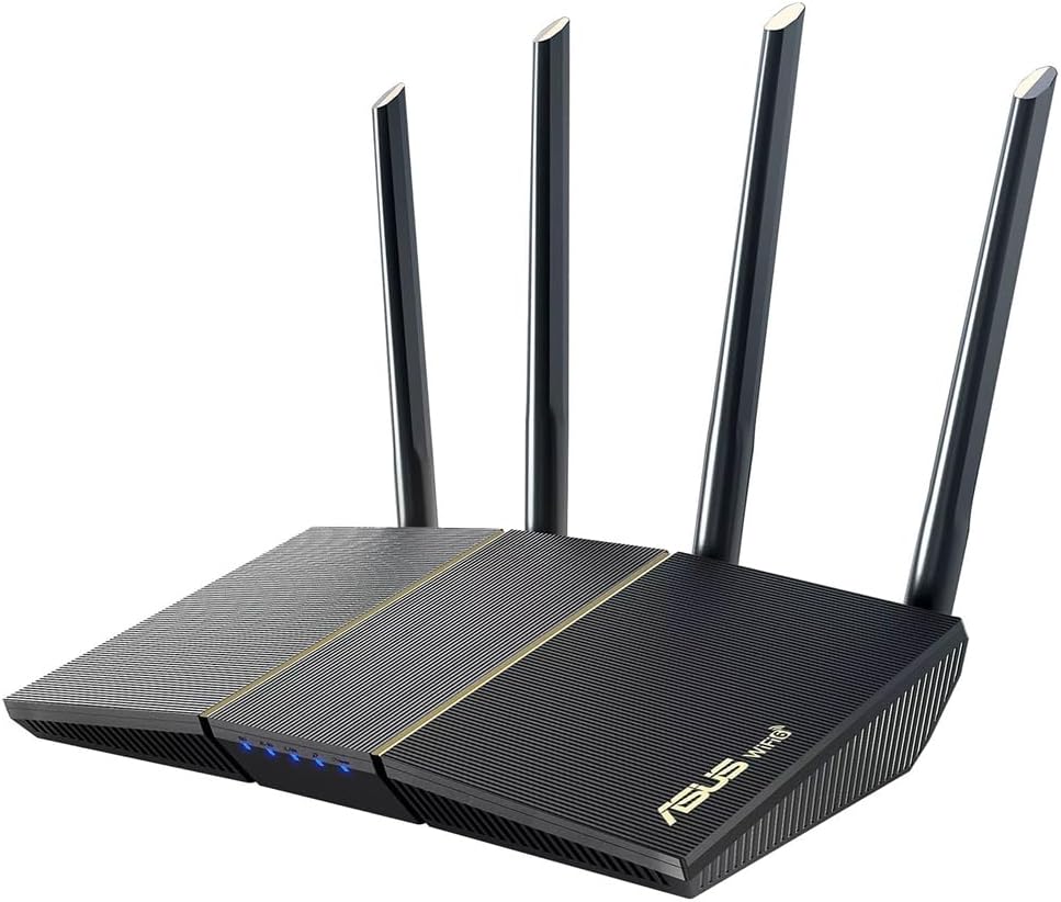 ASUS RT-AX57 AX3000 AiMesh Dual Band WLAN Router (WiFi 6, 1024-QAM, AiProtection, MU-MIMO, OFDMA, Ap