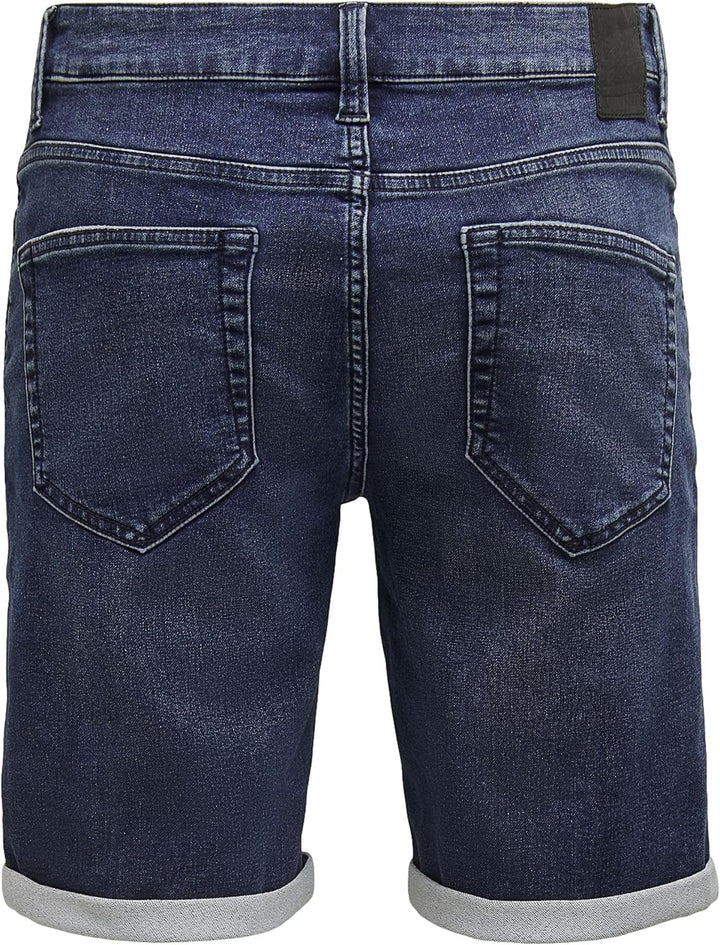 ONLY & SONS Herren Jeans-Shorts L Blue Denim, L Blue Denim