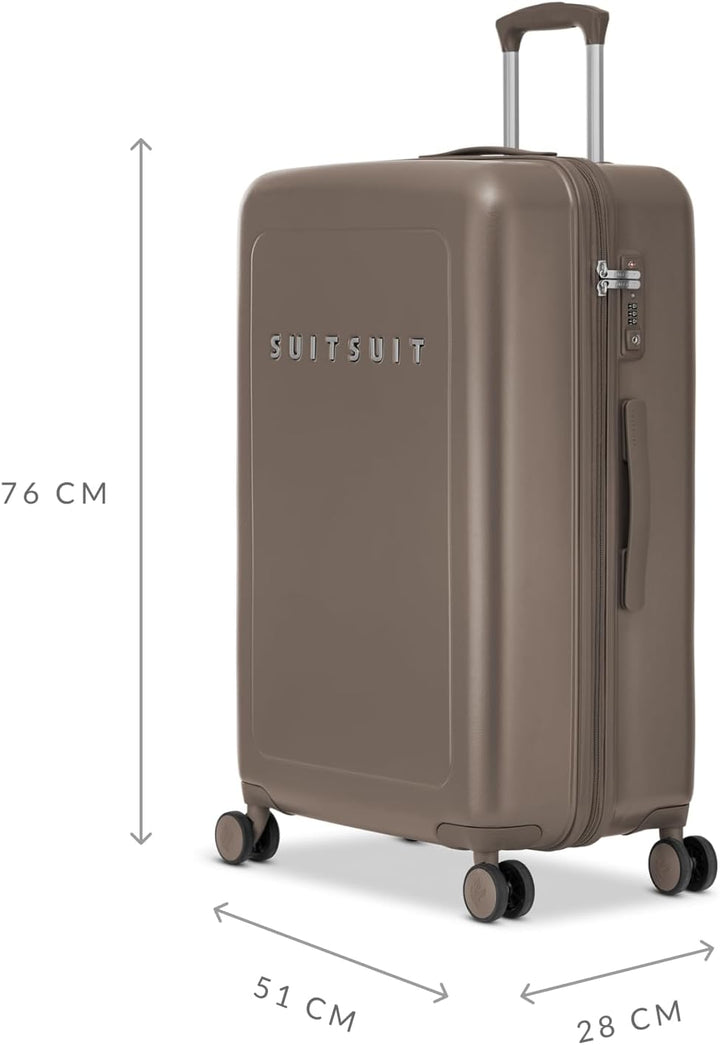 SUITSUIT Koffer Gross 76 cm - Hartschalen Reisekoffer mit Rollen - TSA-Schloss - 82 L - Natura Plaza