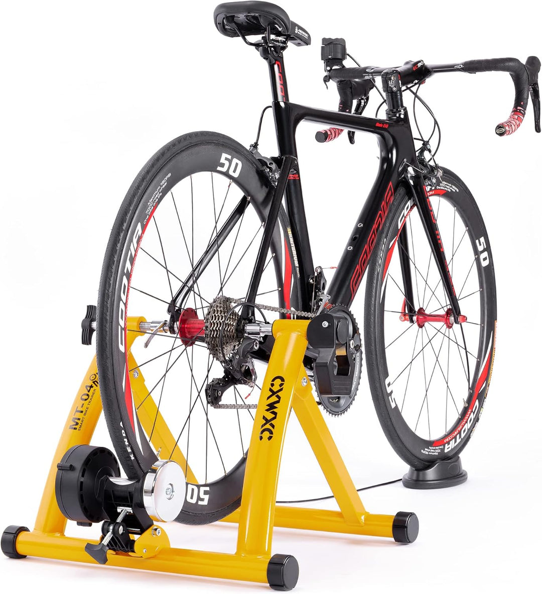 CXWXC Fahrrad Rollentrainer Indoor für 26-29 Zoll Reifen Rennrad Rollentrainer Klappbarer Fahrradrol