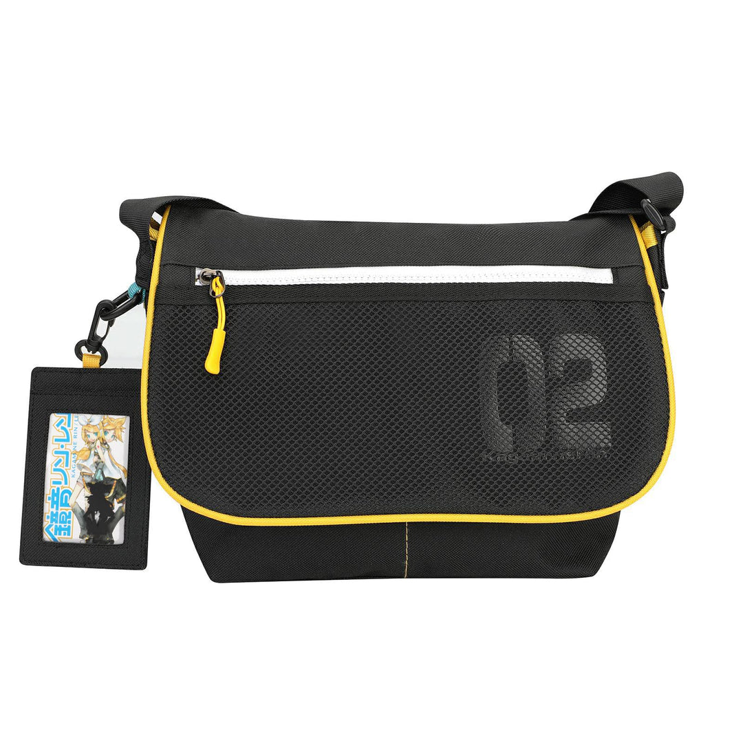FIREFIRST x Hatsune Miku &amp; Kagamine Rin/Len Schule Schultertaschen .Gelb W36×H30×D12.5（cm）, .Gelb W3