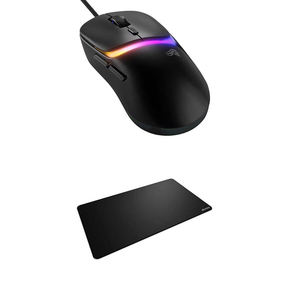 GLORIOUS Gaming Model D 3 Wired Gaming-Maus (Schwarz) & Mauspad 2 XL Extended (Schwarz) Bundle Model