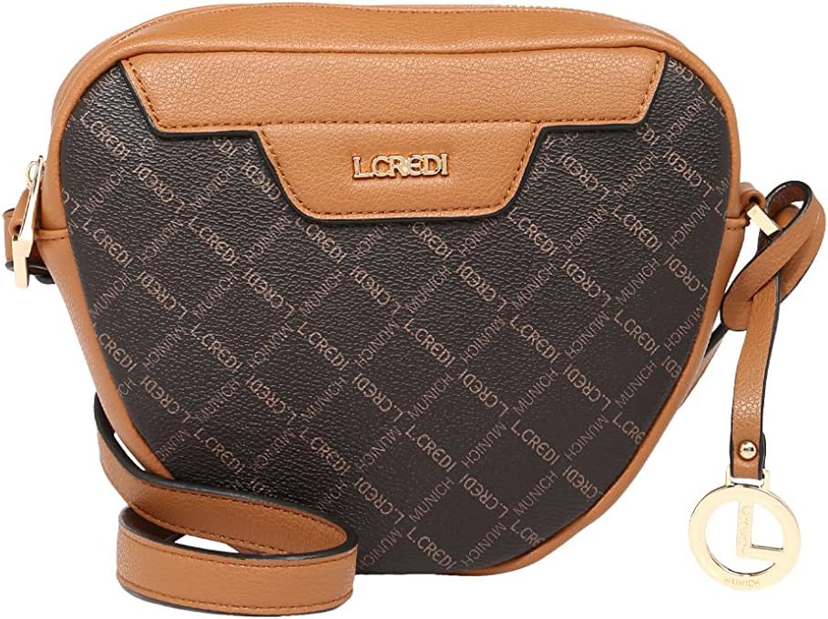L.CREDI Handtasche Filiberta mit Label-Applikationen Damen