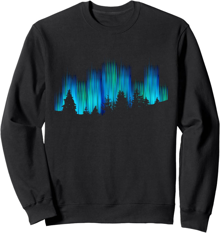 Polarlichter Nordlicht Aurora Borealis Island Urlaub Sweatshirt