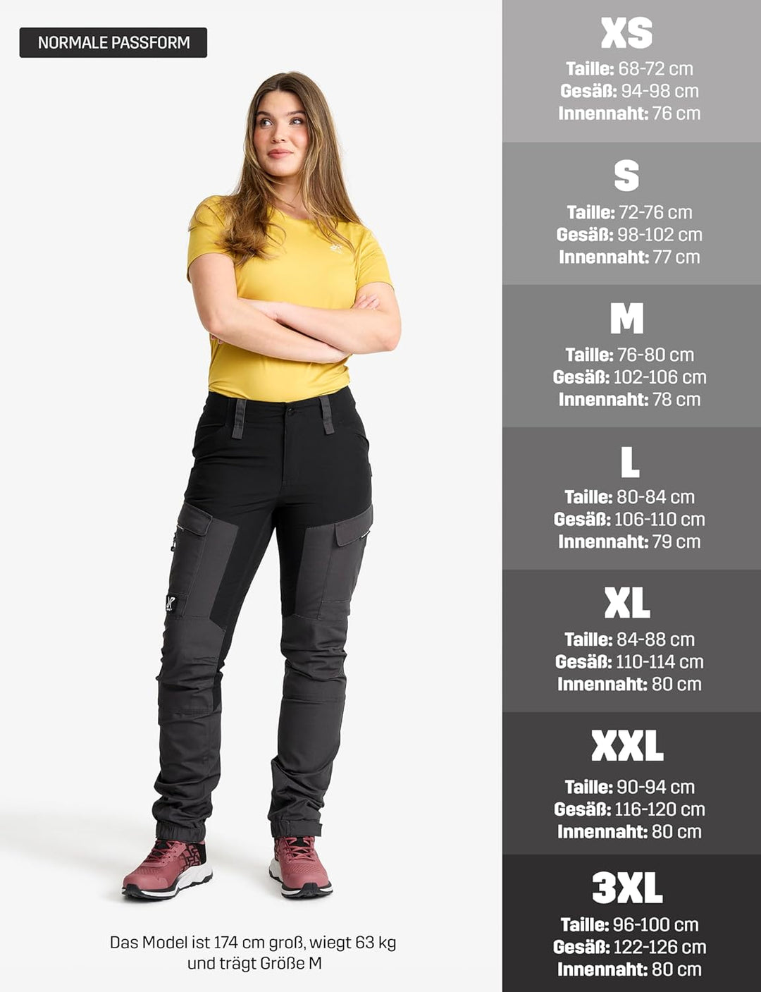 RevolutionRace Damen RVRC GP Pants, Hose zum Wandern und für viele Outdoor-Aktivitäten, Jet Black, X