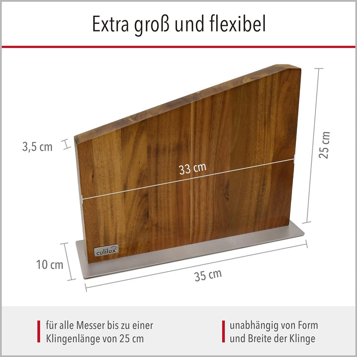 CULILUX Gourmet magnetischer Messerblock XL beidseitig für bis zu 14 Messer mit Klingen bis 25 cm au