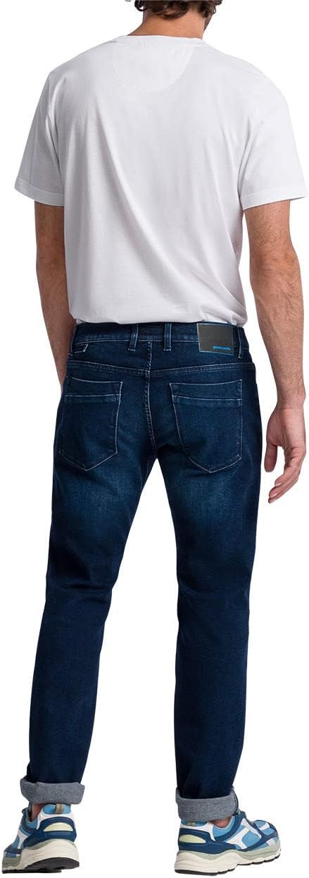 Pierre Cardin Herren Antibes Jeans 30W / 32L Dark Blue Used Whisker, 30W / 32L Dark Blue Used Whiske