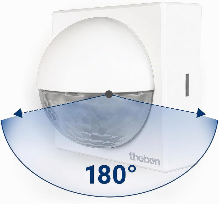 Theben 1010200 theLuxa R180 WH – 180° Passiv Infrarot (PIR) Bewegungsmelder für den Aussenbereich –