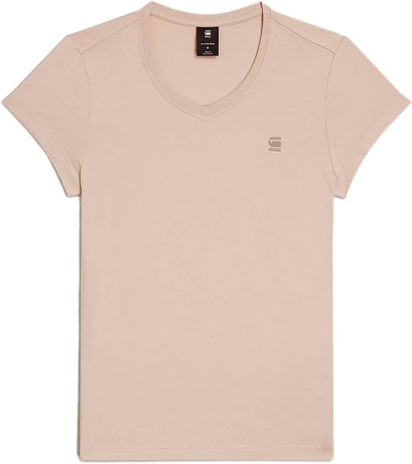 G-STAR Damen Eyben Slim V-Neck Top 2.0 XS Beige (Dk Brick D24533-4107-1214), XS Beige (Dk Brick D245