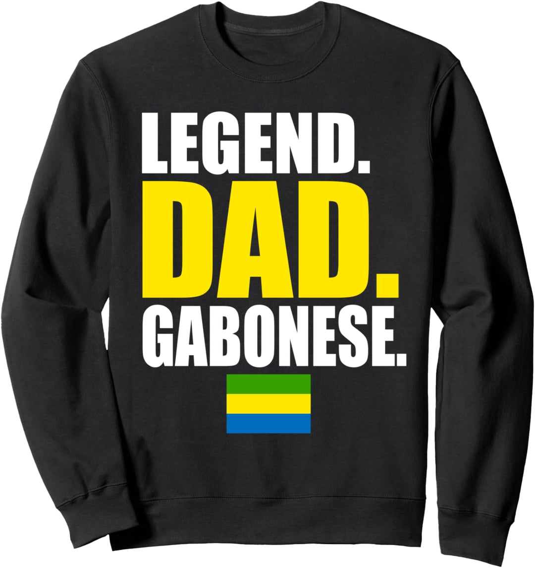 Flagcastle: Legend Dad Gabonese Gabon Flag Fathers Day Sweatshirt